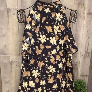 Black Long Sleeve - Floral Dress